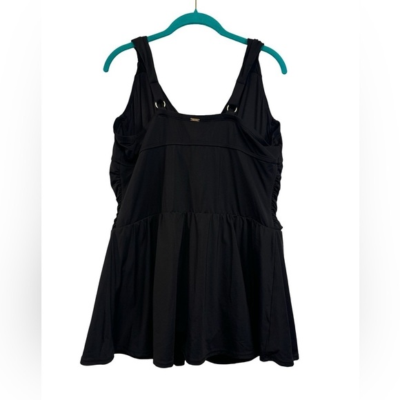 Anne Cole Plus Size Black One Piece Skirt Swim Suit Size 18W - Picture 10 of 15